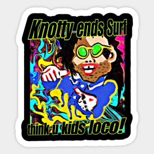 Knotty ends Surf Loco Sticker